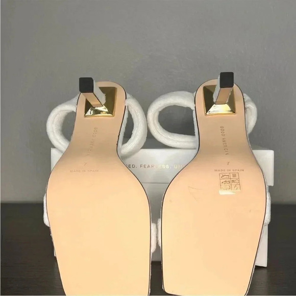 *Final Price* Good American Women's Terry Slip On High Heel Sandals Size 7 NWT - Picture 5 of 5